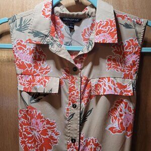 Banana Republic Floral Collared Button Down Sleeveless Dress - Size 6